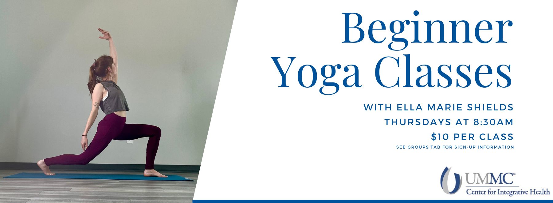 woman performing yoga pose - Beginner Yoga Classes, Every Tuesday at 8:30am